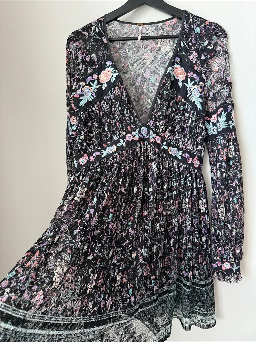 Free People Free People Cherry Blossom Embroidered Lace Dress Size 10